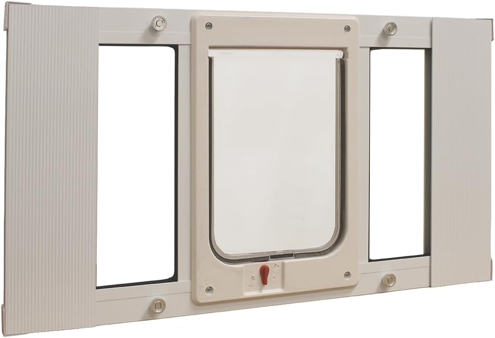 Ideal Pet Products Aluminum Sash Window Pet Door, Chubby Kat