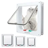 EGETOTA Cat Door Flap Extra Large, 4-Way Locking